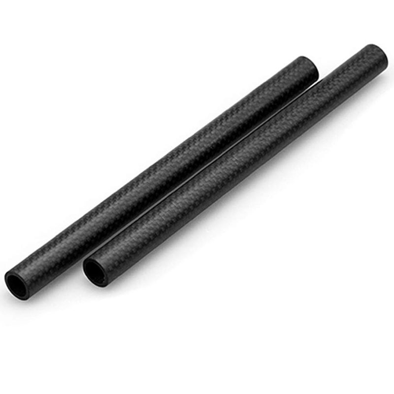 NICEYRIG 15mm Carbon Fiber Rod 8 Inch Applicable for Follow Focus, Shoulder Rig, Matte Box, Lens Support, Pack of 2-065 - Image 1